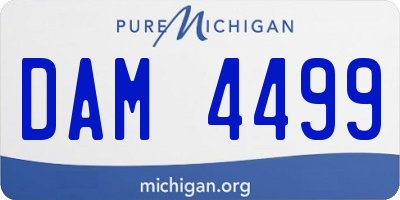 MI license plate DAM4499