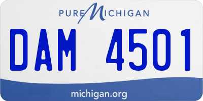 MI license plate DAM4501