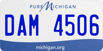 MI license plate DAM4506