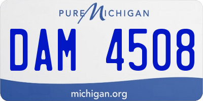 MI license plate DAM4508