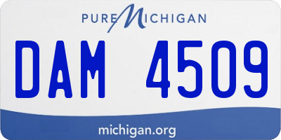 MI license plate DAM4509