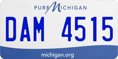 MI license plate DAM4515