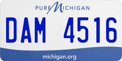 MI license plate DAM4516