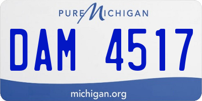 MI license plate DAM4517