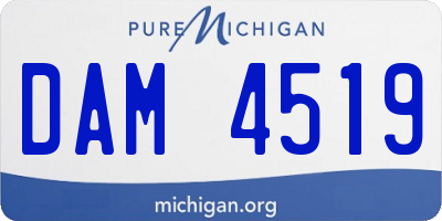 MI license plate DAM4519