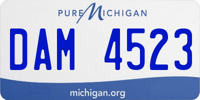 MI license plate DAM4523