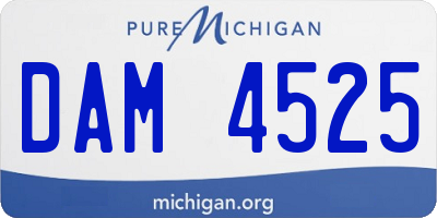 MI license plate DAM4525