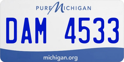 MI license plate DAM4533