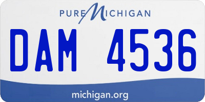 MI license plate DAM4536