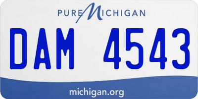 MI license plate DAM4543