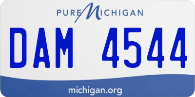 MI license plate DAM4544