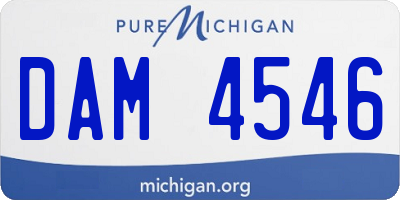 MI license plate DAM4546