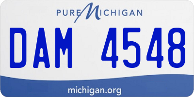 MI license plate DAM4548