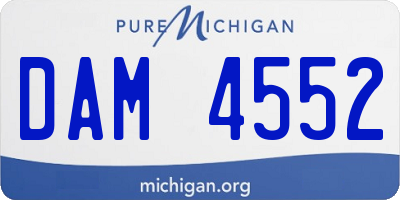 MI license plate DAM4552