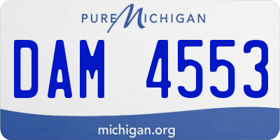 MI license plate DAM4553
