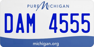 MI license plate DAM4555