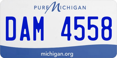 MI license plate DAM4558