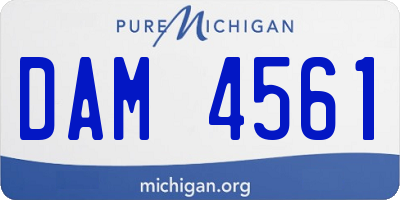 MI license plate DAM4561