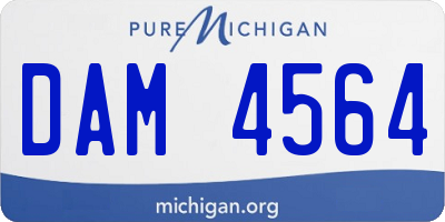 MI license plate DAM4564