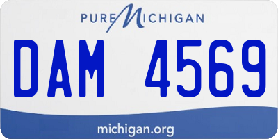 MI license plate DAM4569