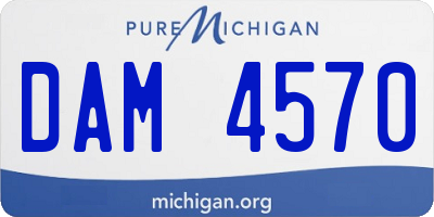 MI license plate DAM4570