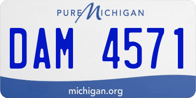MI license plate DAM4571