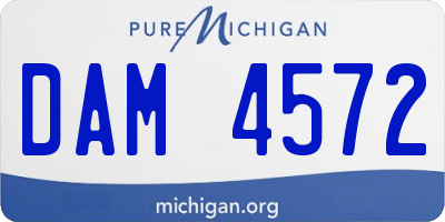 MI license plate DAM4572