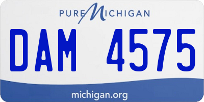 MI license plate DAM4575