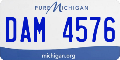 MI license plate DAM4576