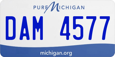 MI license plate DAM4577