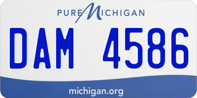 MI license plate DAM4586