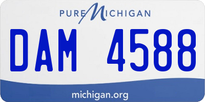 MI license plate DAM4588