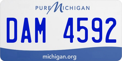 MI license plate DAM4592