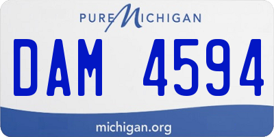 MI license plate DAM4594
