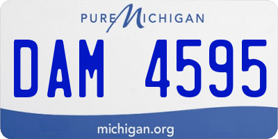 MI license plate DAM4595