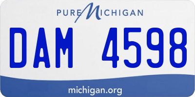 MI license plate DAM4598