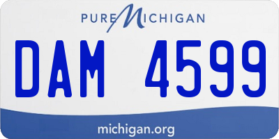 MI license plate DAM4599