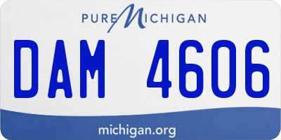 MI license plate DAM4606