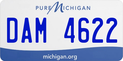 MI license plate DAM4622