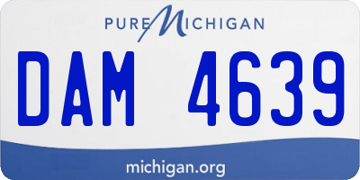 MI license plate DAM4639