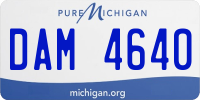 MI license plate DAM4640