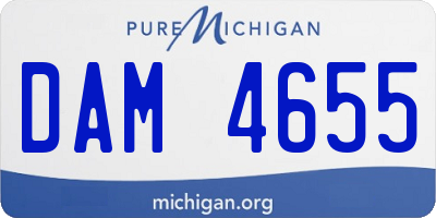 MI license plate DAM4655