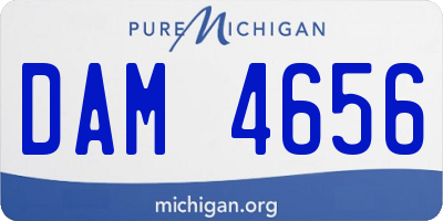 MI license plate DAM4656