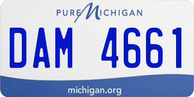 MI license plate DAM4661