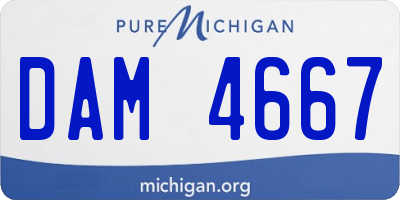 MI license plate DAM4667