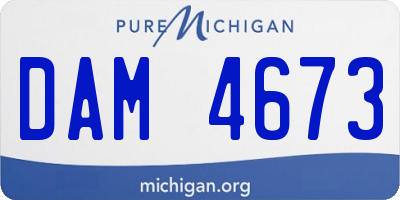 MI license plate DAM4673