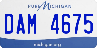MI license plate DAM4675