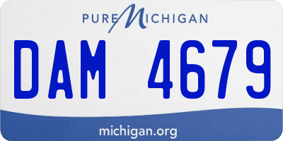 MI license plate DAM4679