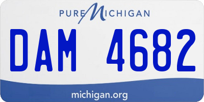 MI license plate DAM4682