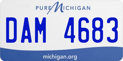 MI license plate DAM4683